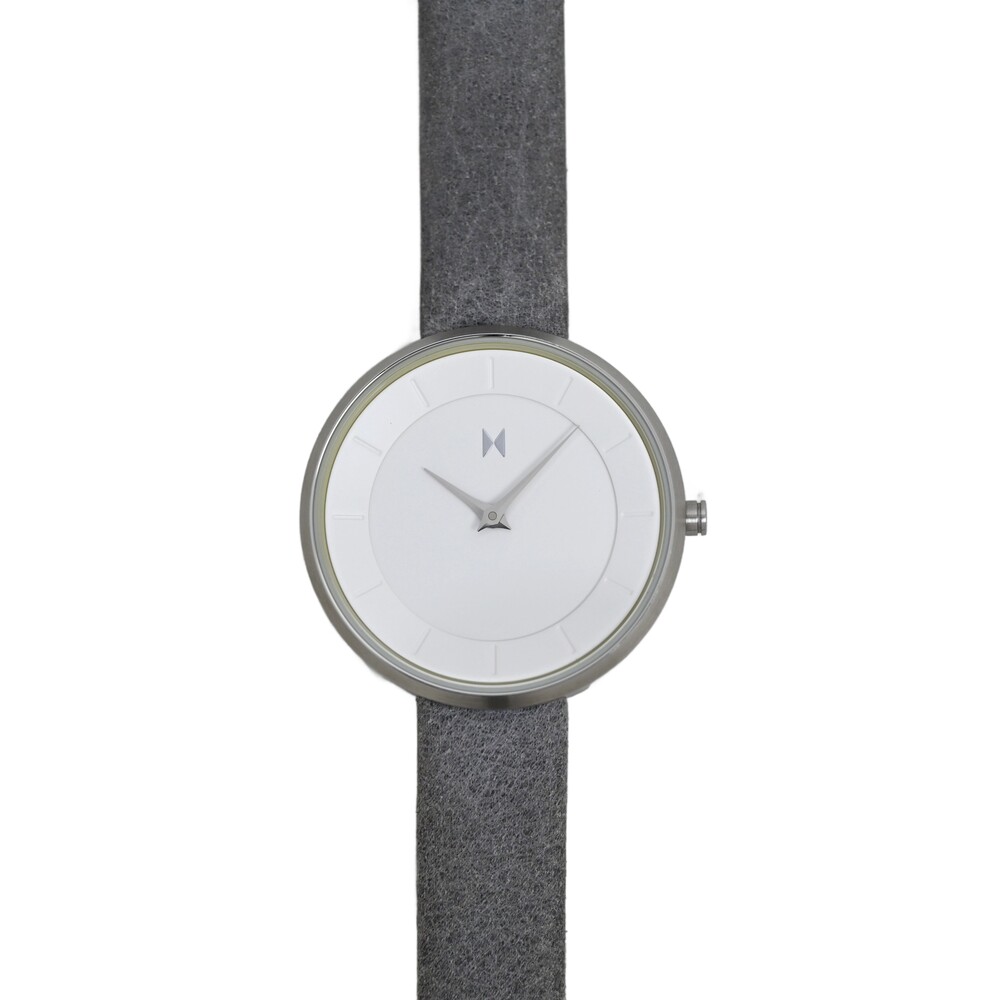 MVMT Women's Signature Round Gray Leather Strap 31mm Watch D-FB01-SGR
